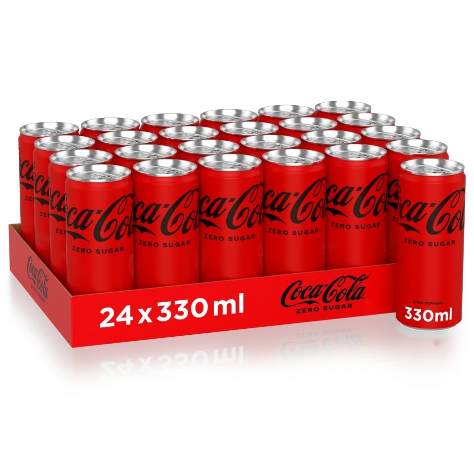 COCA COLA Αναψυκτικό Cola Zero Κουτί Αποκλειστικά Online 24x330ml