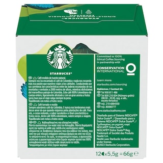 STARBUCKS | Κάψουλες Καφέ Dolce Gusto Colombia Espresso 66g