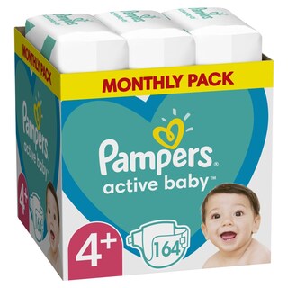 PAMPERS | Πάνες Μωρού Active Baby Νο4+ Αποκλειστικά Online 164 Τεμάχια