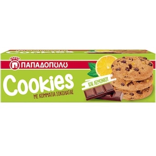 ΠΑΠΑΔΟΠΟΥΛΟΥ | CLASSIC COOKIES | Μπισκότα Cookies Σοκολάτα Λεμόνι 180g