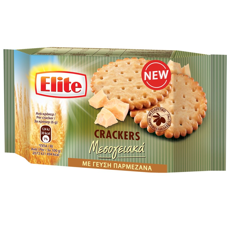 ELITE Κράκερς Μεσογειακά Παρμεζάνα 105g