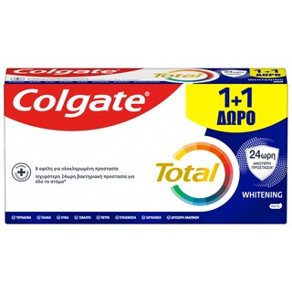 COLGATE | TOTAL | Οδοντόκρεμα Total Whitening 75ml 1+1 Δώρο