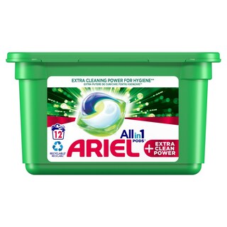 ARIEL | Kάψουλες Πλυντηρίου Ρούχων Allin1 Pods Extra Clean Power 12 Τεμάχια