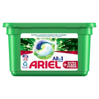 ARIEL | Kάψουλες Πλυντηρίου Ρούχων Allin1 Pods Extra Clean Power 12 Τεμάχια
