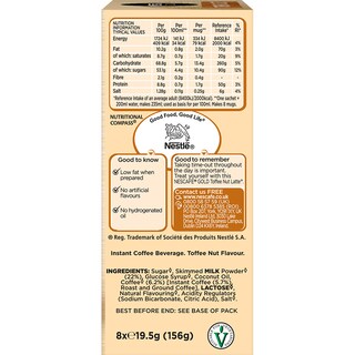 NESCAFE | GOLD | Στιγμιαίος Καφές Gold Toffee Nut Latte 156gr