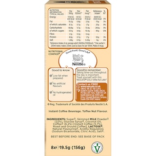 NESCAFE | GOLD | Στιγμιαίος Καφές Gold Toffee Nut Latte 156gr