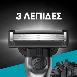 GILLETTE | Ανταλλακτικές Κεφαλές Mach3 Charcoal 5 Τεμάχια