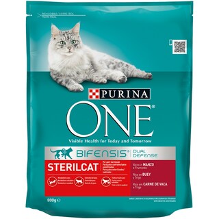 PURINA ONE | Γατοτροφή Sterilcat Μοσχάρι 800gr