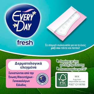 EVERY DAY | Σερβιετάκια Normal Fresh 40+20 Τεμάχια Δώρο