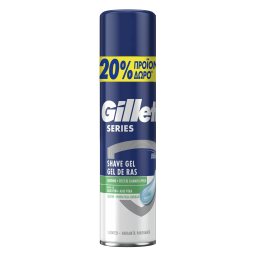 GILLETTE | SERIES | Gel Ξυρίσματος Sensitive Skin 200ml + 20% Δώρο