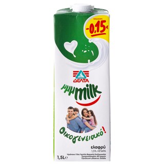 MMMILK | DELTA ΜΜΜILK FAMILY LF 1.5L 0.15Ε Οικογενειακό Ελαφρύ 1.5lt Έκπτωση 0.15Ε