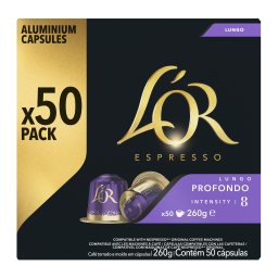 LOR | Κάψουλες Καφέ Espresso Lungo Profondo 50x5.2g