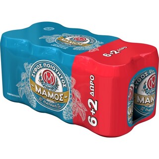 ΜΑΜΟΣ | Μπύρα Pilsner Κουτί 330ml 6+2 Δώρο
