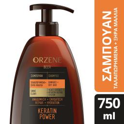 ORZENE | Σαμπουάν Keratin Power Ταλαιπωρημένα Μαλλιά 750ml