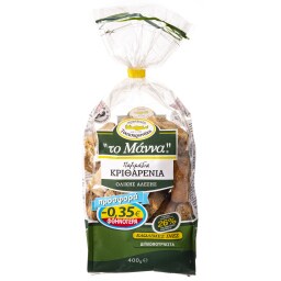 ΜΑΝΝΑ | MANNA BARLEY RUSKS  400G 0.35Λ ΦΘΗΝ