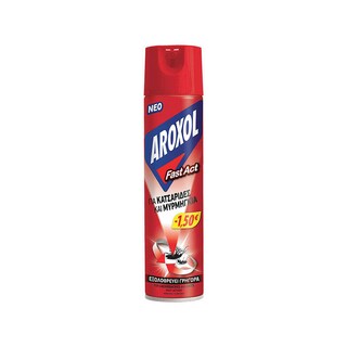 AROXOL | Εντομοκτόνο Spray Fast Act Κατσαρίδες & Μυρμήγκια 300ml Έκπτωση 1.50Ε