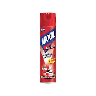 AROXOL | Εντομοκτόνο Spray Fast Act Κατσαρίδες & Μυρμήγκια 300ml Έκπτωση 1.50Ε