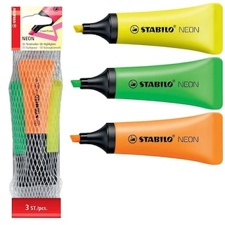 STABILO | Μαρκαδόροι Υπογράμμισης Neon Σετ 1 Τεμάχιο