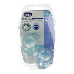 CHICCO | Πιπίλα sio Air 0-6 Μηνών Σιέλ 2 Τεμάχια