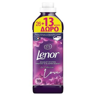 LENOR | Συμπυκνωμένο Μαλακτικό Amethyst & Floral Bouquet 26+13 Mεζούρες Δώρο