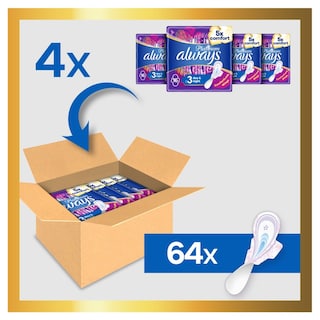ALWAYS | Σερβιέτες Day & Night Αποκλειστικά Online 64 Τεμάχια