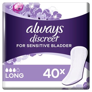 ALWAYS | DISCREET | ALWAYS DISCREET LINERS LONG 40PCS