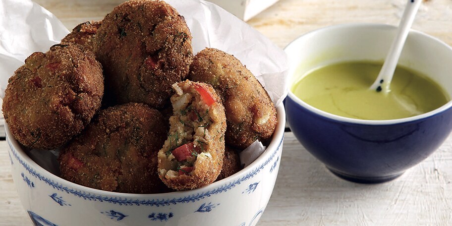 Ψαροµπουκίτσες µε ούζο και σάλτσα µουστάρδας