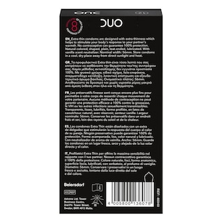 DUO | Προφυλακτικά Extra Thin 12 Τεμάχια