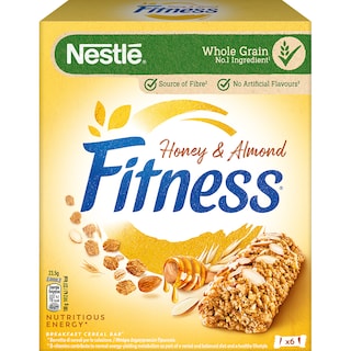 FITNESS | Μπάρες Δημητριακών Ολικής Άλεσης Μέλι & Αμύγδαλο 6 X 23.5gr