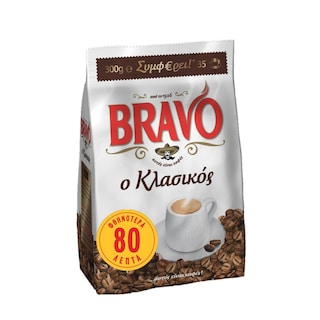 BRAVO | Καφές Ελληνικός Κλασικός 300g Έκπτωση 0.80Ε