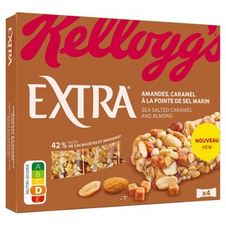 KELLOGGS | Μπάρες Δημητριακών Αμύγδαλο Καραμέλα Φιστίκι 4x32g