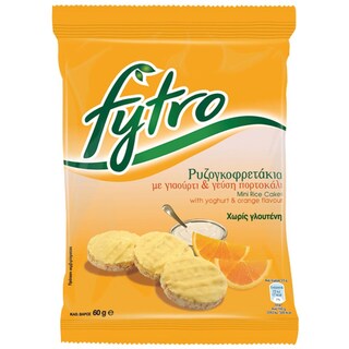 FYTRO | Ρυζογκοφρετάκια Γιαούρτι Πορτοκάλι 60gr