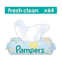 PAMPERS | ΜΩΡΟΜΑΝΤΗΛΑ FRESH CLEAN 64 ΤΕΜ