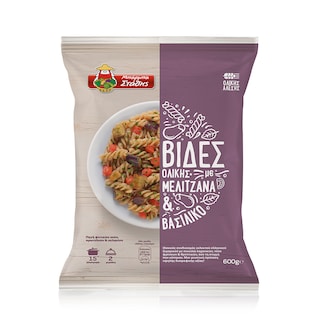 ΜΠΑΡΜΠΑ ΣΤΑΘΗΣ | Βίδες Ολικής Μελιτζάνα & Βασιλικό Κατεψυγμένο 600gr