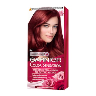 COLOR SENSATION | Βαφή Μαλλιών Color 6.60 Ξανθό Σκούρο Έντονο Κόκκινο