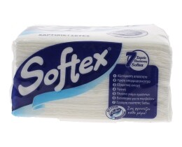 SOFTEX | ΧΑΡΤΟΠΕΤΣΕΤΕΣ ΛΕΥΚΕΣ 30 Χ 30 CM 56 ΤΕΜ