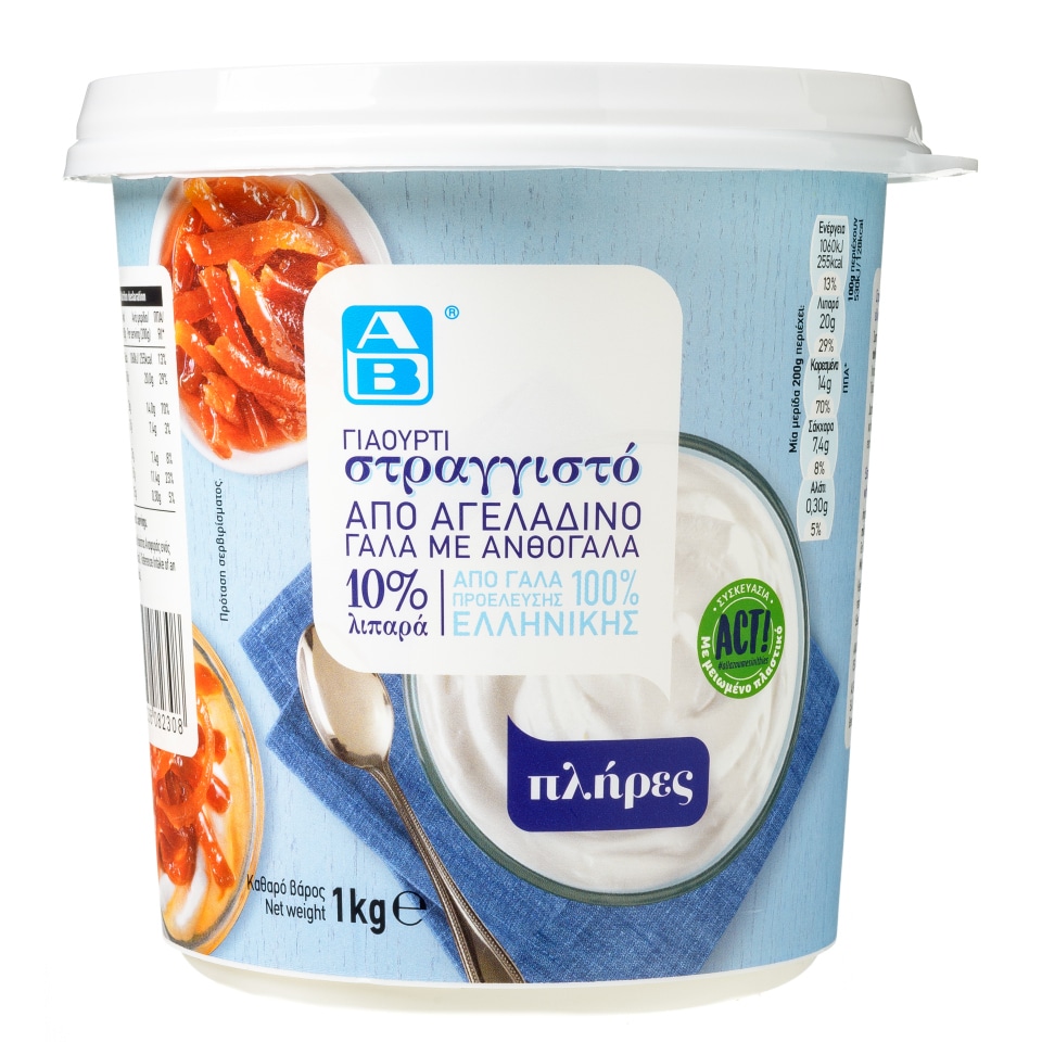 ΑΒ Γιαούρτι Στραγγιστό 10% Λιπαρά 1 kgr