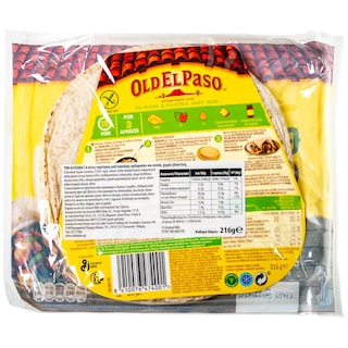 OLD EL PASO | Πίτες Tortillas Μαλακές Χωρίς Γλουτένη 216g