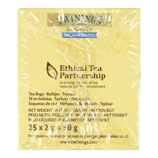 TWININGS | Τσάι Μαύρο Earl Grey Decaf 25x2g
