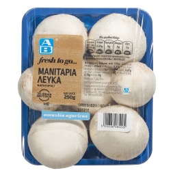 Μανιτάρια Λευκά Agaricus Εισαγωγής 250 gr