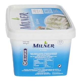 MILNER | ΕΝ ΛΕΥΚΩ | ΛΕΥΚΟ ΤΥΡΙ ΣΥΣΚΕΥΑΣΜΕΝΟ ΣΕ ΑΛΜΗ 360 GR
