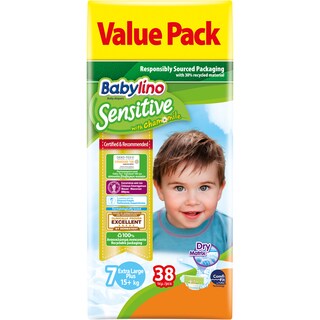 BABYLINO | Πάνες Μωρού Sensitive Χαμομήλι Νο7 38 Τεμάχια