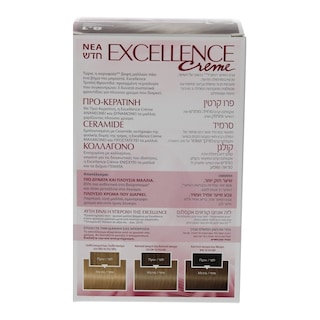 EXCELLENCE | Βαφή Μαλλιών Νο8.1 Ξανθό Ανοιχτό Σαντρέ 1 Τεμάχιο
