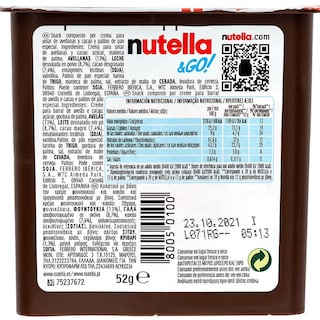 NUTELLA | Κρέμα Φουντουκιού Κακάο Κριτσίνια 52g