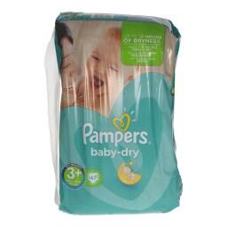 PAMPERS | BABY DRY | ΠΑΝΕΣ ΜΩΡΟΥ MIDI PLUS 5- 10 KGR No 3+ 47 ΤΕΜ