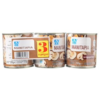 ΑΒ | Μανιτάρια Κομμένα 3x115g