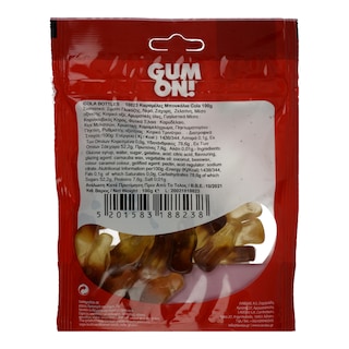 GUM ON | Καραμέλες Ζελίνια Gum On Μπουκάλια Cola 100gr