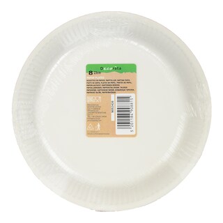 DECORATA | Πιάτα Βιοδιασπώμενα 23cm Πορτοκαλί 8 Τεμάχια