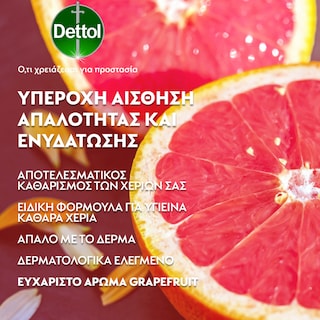 DETTOL | Κρεμοσάπουνο Αντιβακτηριδιακό Grapefruit Ανταλλακτικό 500ml