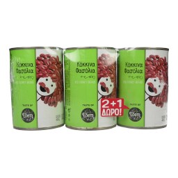 ΕΔΕΜ | Φασόλια Κόκκινα 3x240g 2+1 Δώρο